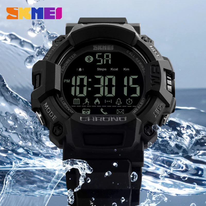 

2018 Men Sport Smart Watch Chronograph Outdoor Calories Pedometer Remote Camera Call Reminder Digital watch Relogio Masculino