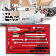 23 шт. пластиковый металлический воздушный инструмент краска спрей G un чистящий набор HVLP гравитационный краскопульт чехол проволочный Набор щеток для мытья