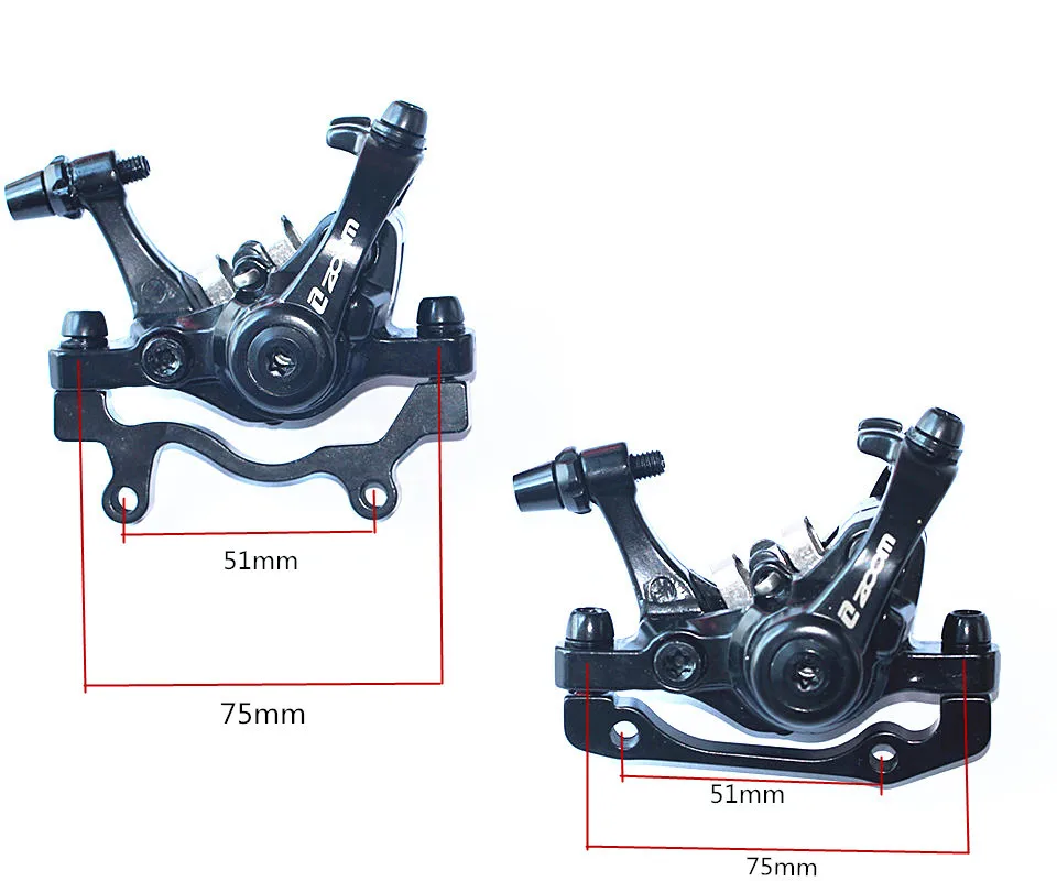 Zoom велосипедный Задний дисковый тормоз алюминиевый сплав черный MTB Дорожный велосипед Велоспорт механический суппорт Дисковые Тормоза Велоспорт двойной тормоз