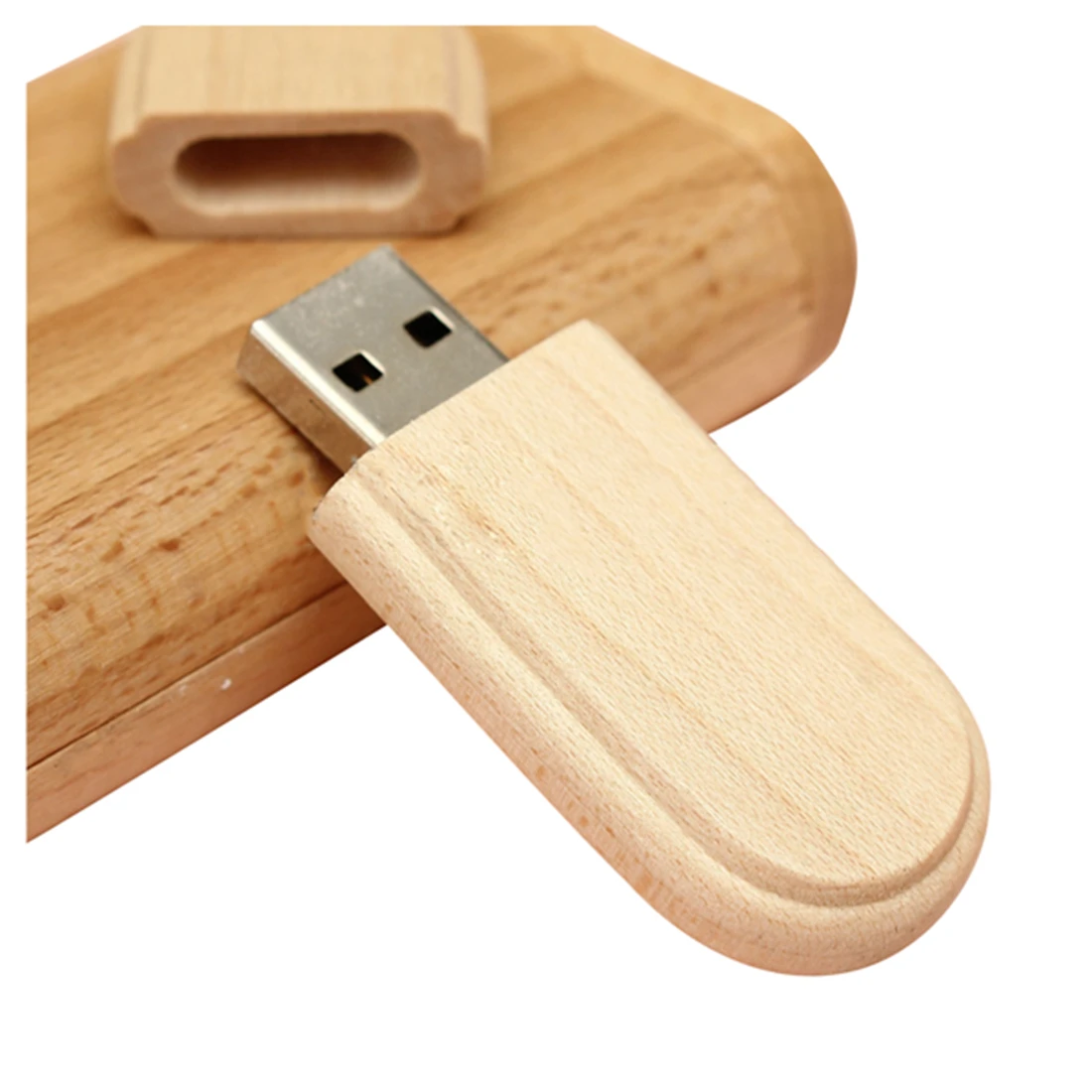 Деревянный USB 2,0 флеш-накопитель U диск с деревянным чехлом