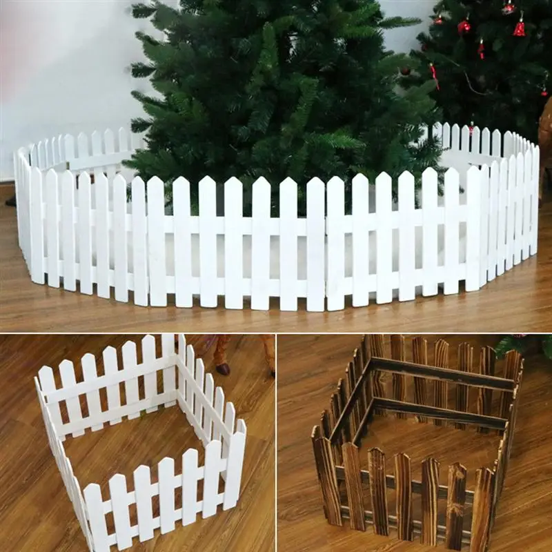 1.6M Creative Decorative Picket Fence DIY Dollhouse Christmas Tree