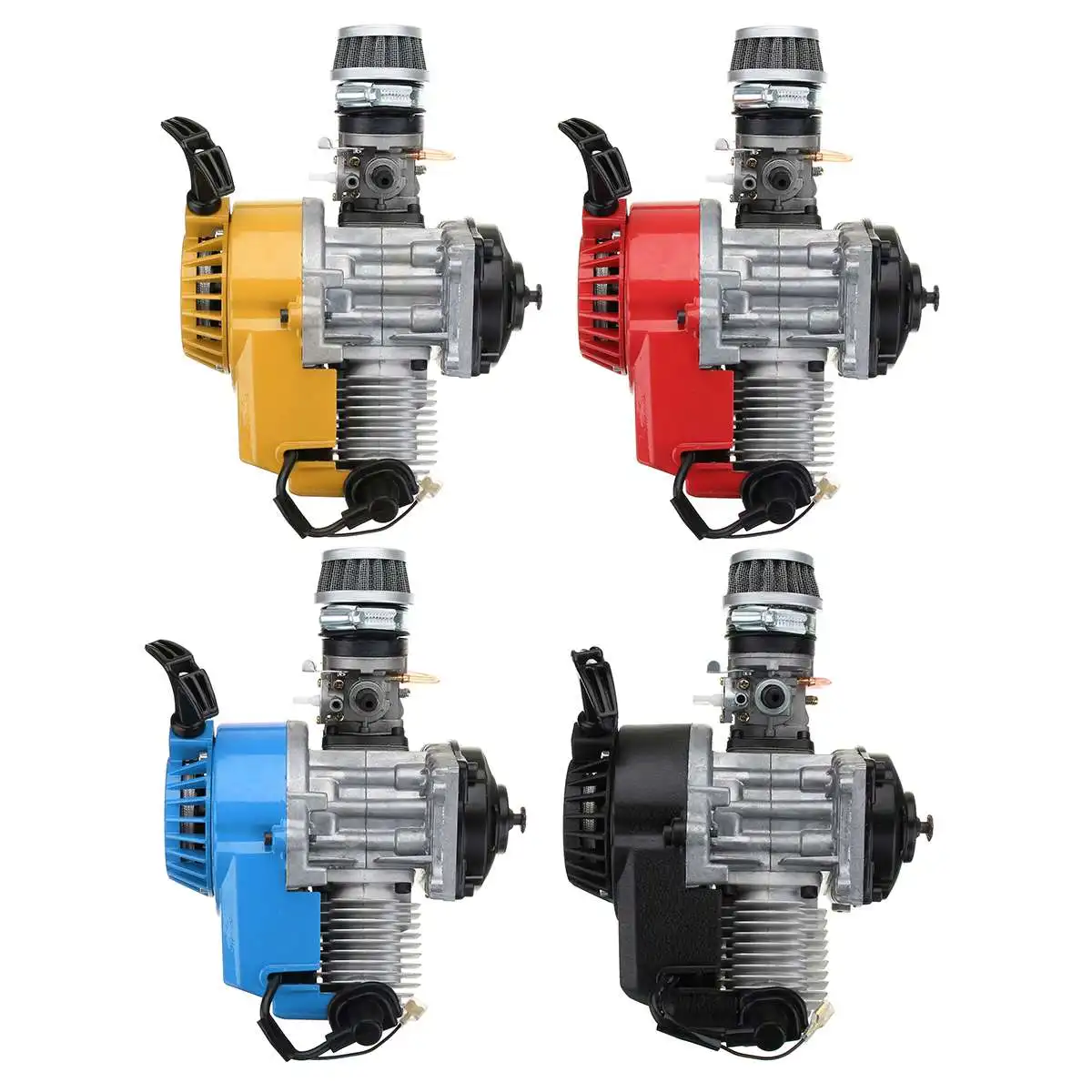 Motor de Motor completo de motociclo de 2 tiempos 49cc con carburador de filtro de aire para bicicleta Mini Dirt ATV Quad
