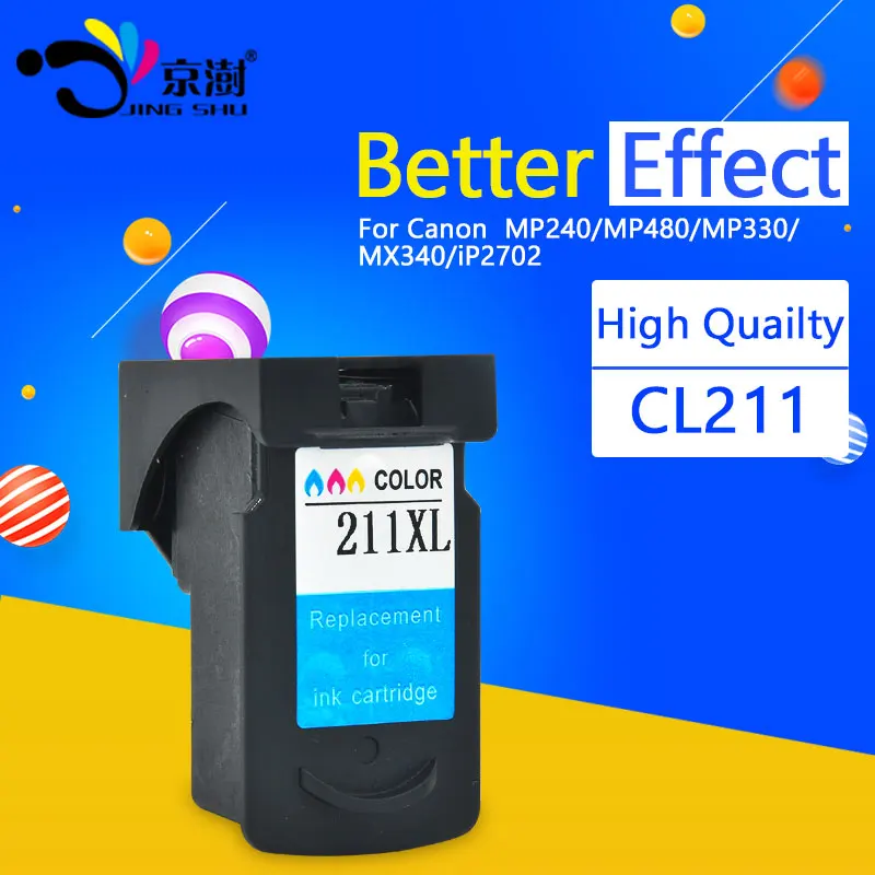 1PK CL-211 CL211 211XL заполняемый картридж для чернил принтера canon Pixma IP2702 MP240 MP250 MP270 MP480 MP490
