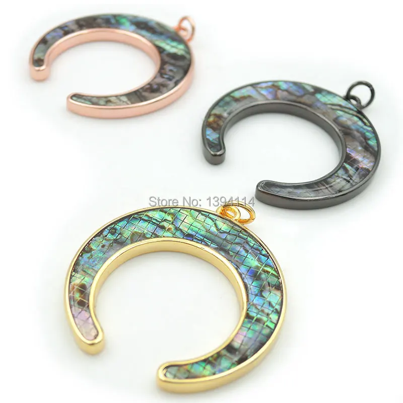 29*29*3mm Gridding Abalone Shell Crescent Charms Fit For Making Bracelets Or Necklaces Jewelry | Украшения и аксессуары