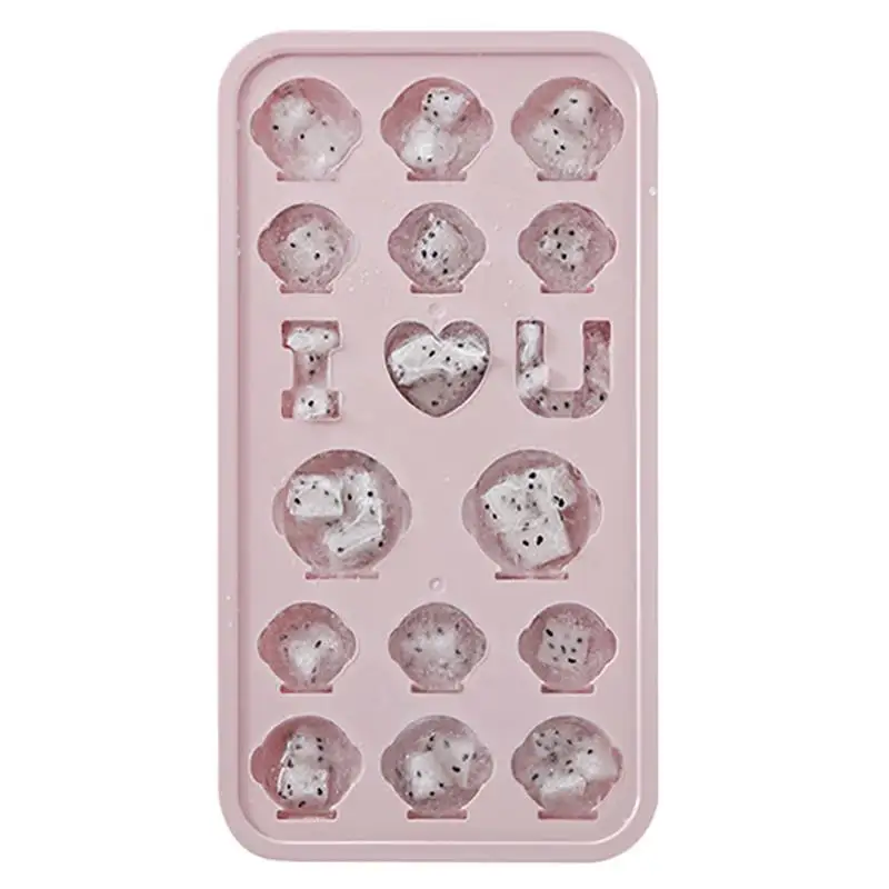 

Environmental Protection Creative Animal Fruit Homemade Ice Cubes Mold With Cover Cute DIY Ice Mold Gadgets Kitchen Tools
