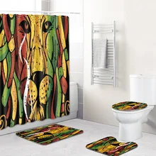 Красочные Лев животного занавески для душа с принтом комплект занавеска для ванной из полиэфира 180x180 см с набор ковриков для ванной