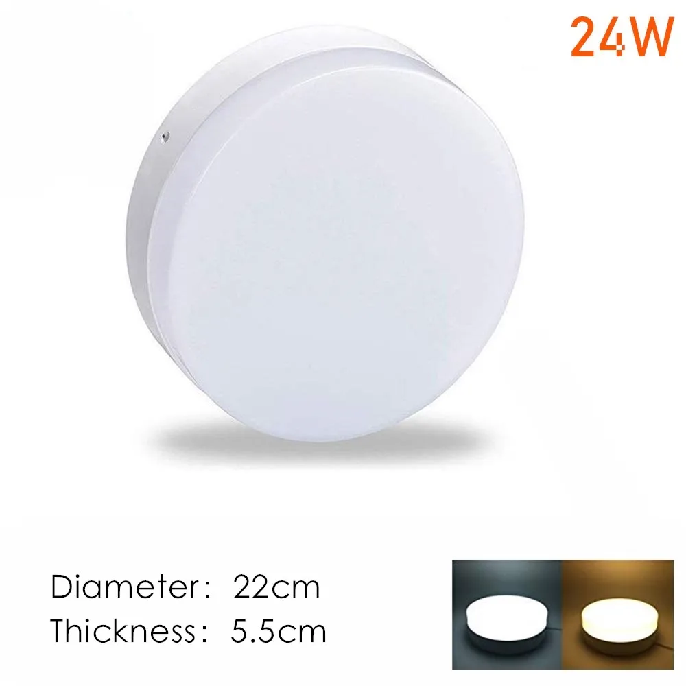 

LED Downlight 24W Round panel light Ceiling mounted lamp AC 110V 220V 230V 240V bedroom kitchen bulb Indoor led spot lighting