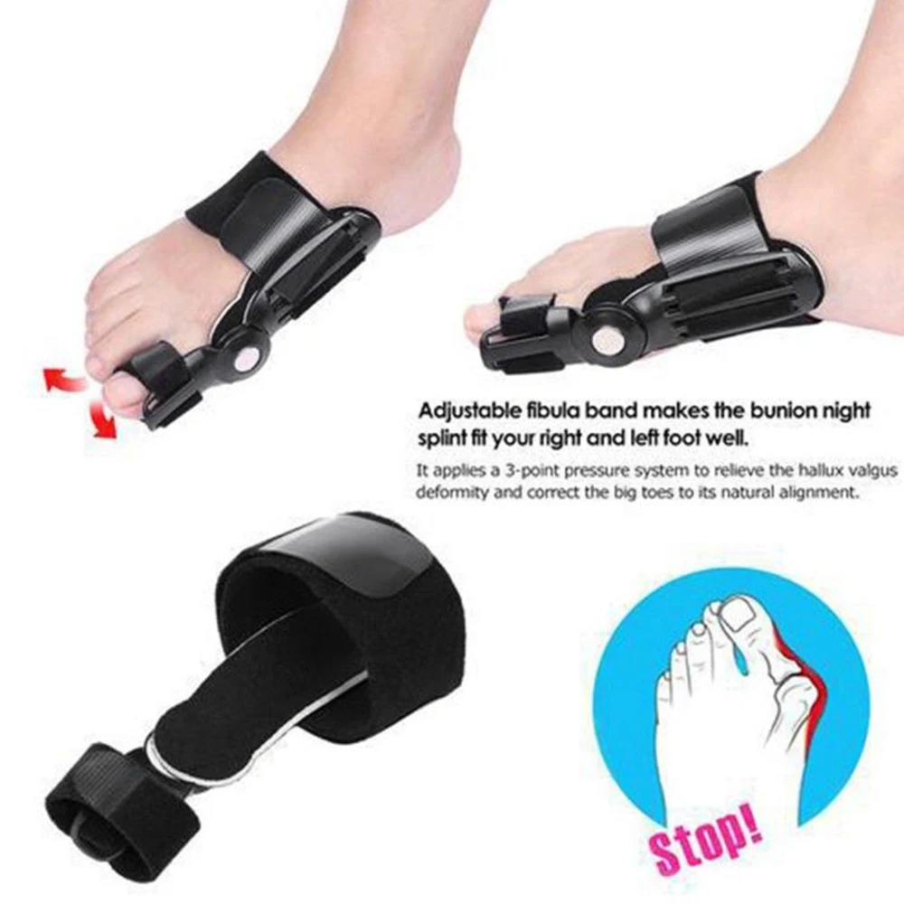 

Adjustable Big Toe Bunion Splint Straightener Corrector Foot Pain Relief Hallux Feet Care Tool New