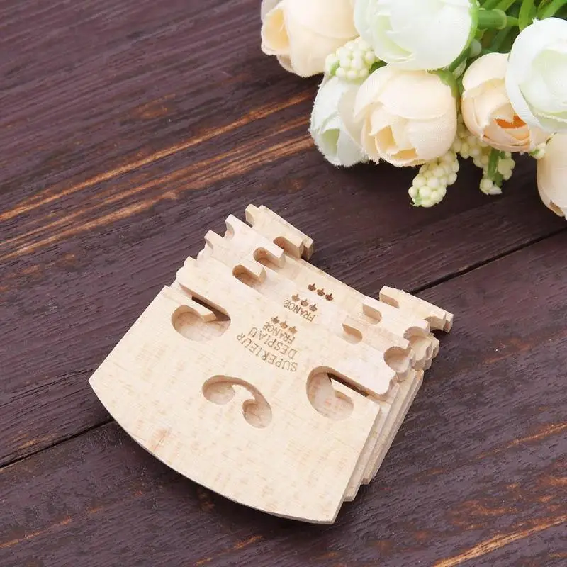 

4pcs Handmade Bridge Set Maple Wood Violin Bridges for 4/4-3/4 Size Violin Musical Instrument Parts Accessories