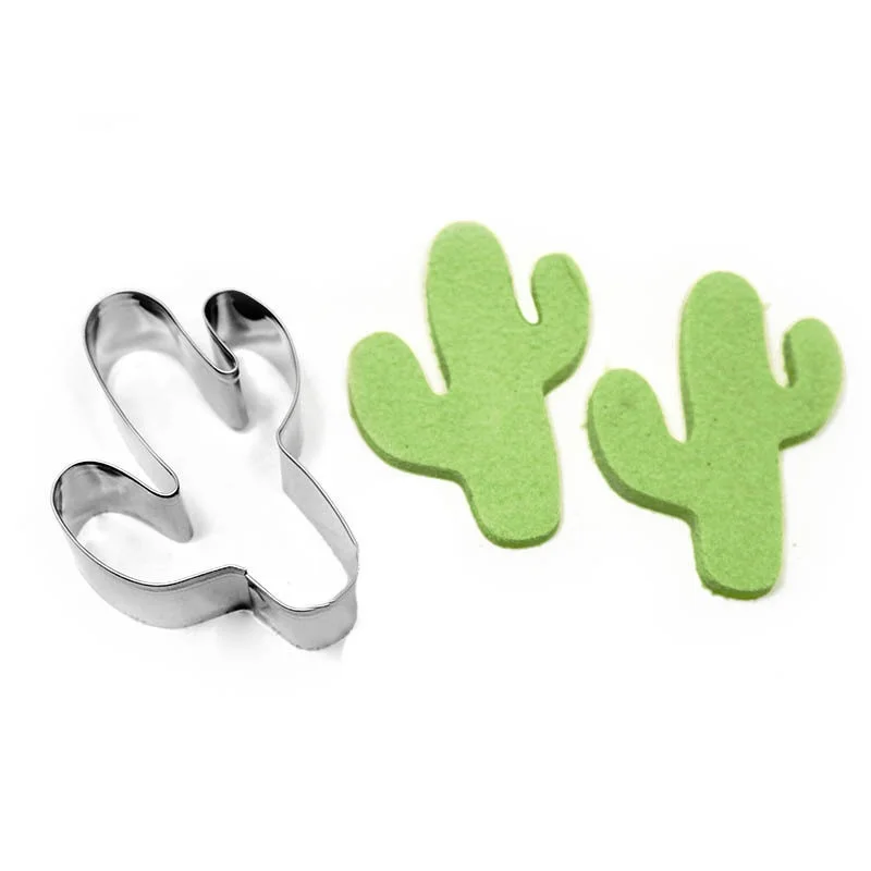 

Stainless Steel Cactus Shape Cookie Cutter Biscuit Cake Baking Mold Mould Tool DIY Mold Kitchen Baking Accessories
