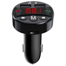 Автомобильный MP3-плеер FM передатчик Bluetooth гарнитуры автомобильный комплект плеера fm-модулятор 5 V 2.1a Dual USB Поддержка карты памяти SD карты