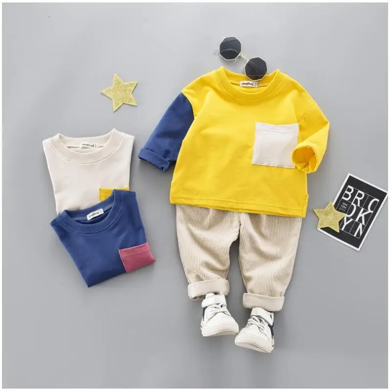 

2019 Spring Autumn Baby Girls Boys Clothing Toddler Infant Clothes Suits T Shirt Pants 2Pcs/Sets Children Kids Casual Tracksuits