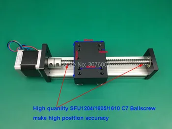 

700mm Effctive Length SFU1605 1610 C7 16mm Ballscrew Linear Motion Guide Rail Slide Sliding Table SGK+Nema23 Stepper Motor