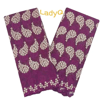 

LadyQ Magenta African Swiss Lace Fabric 2018 High Quality Lace Royal Blue 5 Yard African Lace Voile Swiss White Nigerian Lace