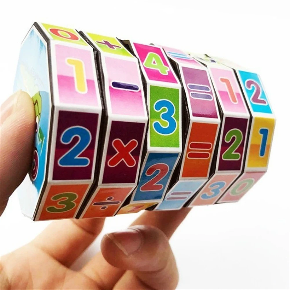 

New Cylindrical Magic Cube Children's Digital Magic Puzzle Inteligence Training Toys Professional Competition Speed Toy Gift