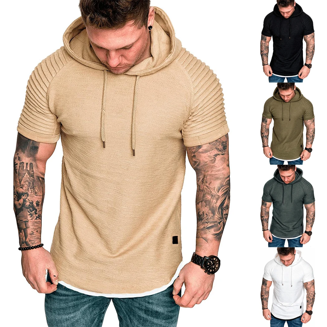 short sleeve hoodie t shirt