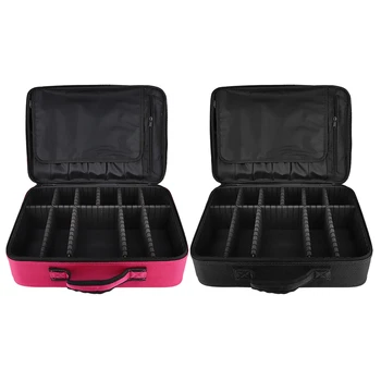 

Upgrated 3 Layers Bags Cosmetic Organizer Beauty Artist Makeup Case with Shoulder Strap Storage Container Tattoo Accessories d