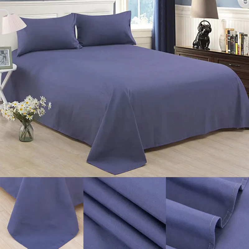 

Home Textile Soft Solid Colors Fitted Bed Sheet Bedding Cover Protector Single Double