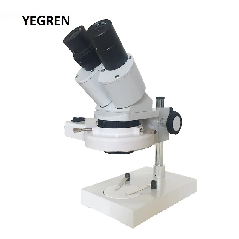 

10X-20X-30X-40X Binocular Stereo Microscope Illuminated Industrial Microscope w/ WF10X Eyepiece for Watch Repair PCB Inspection