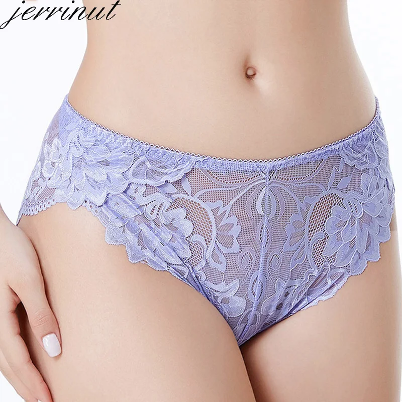 Женские кружевные трусики Jerrinut большие размеры XL XXL XXXL XXXXL нижнее белье