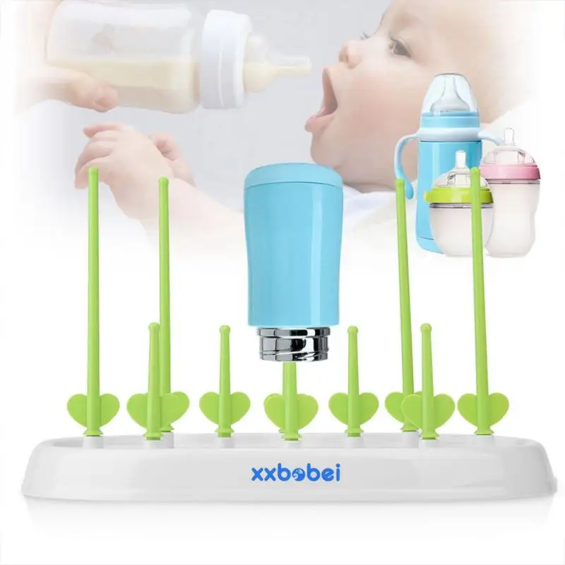 New Baby Removable Bottle Drying Rack Feeding Holder Cups Dryer Countertop Shelf