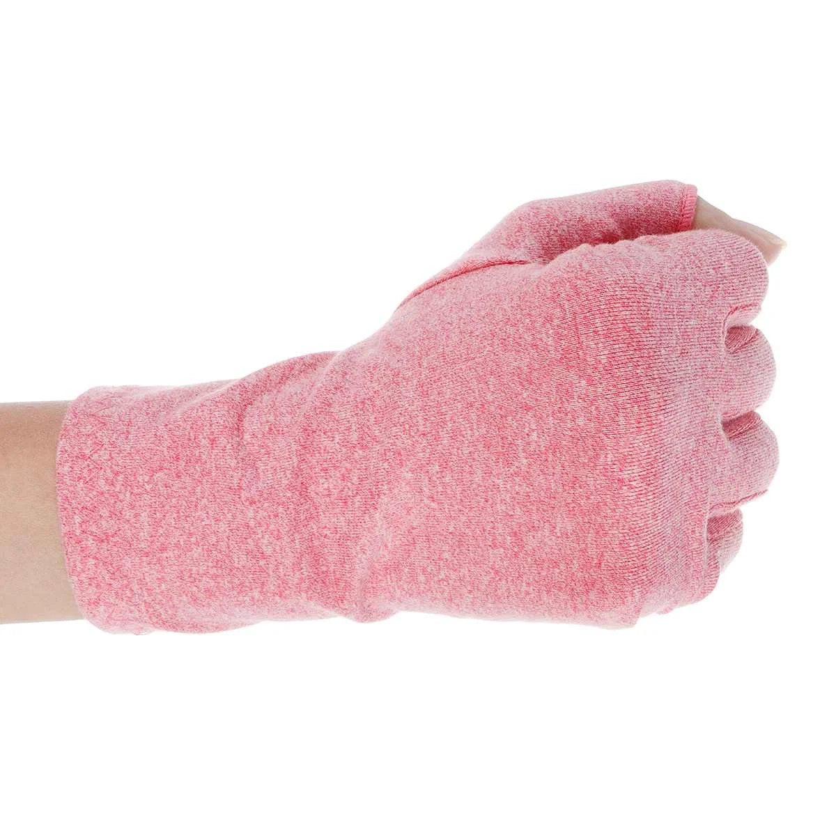1 пара, женские и мужские хлопковые эластичные перчатки для артрита боли в суставах, перчатки для терапии, компрессионные перчатки с открытыми пальцами