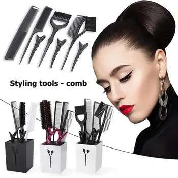 

3 Styles Professional Hair Styling Clips Combs Brush Set Salon Barbers Hairdressing Accessories Tools Kit