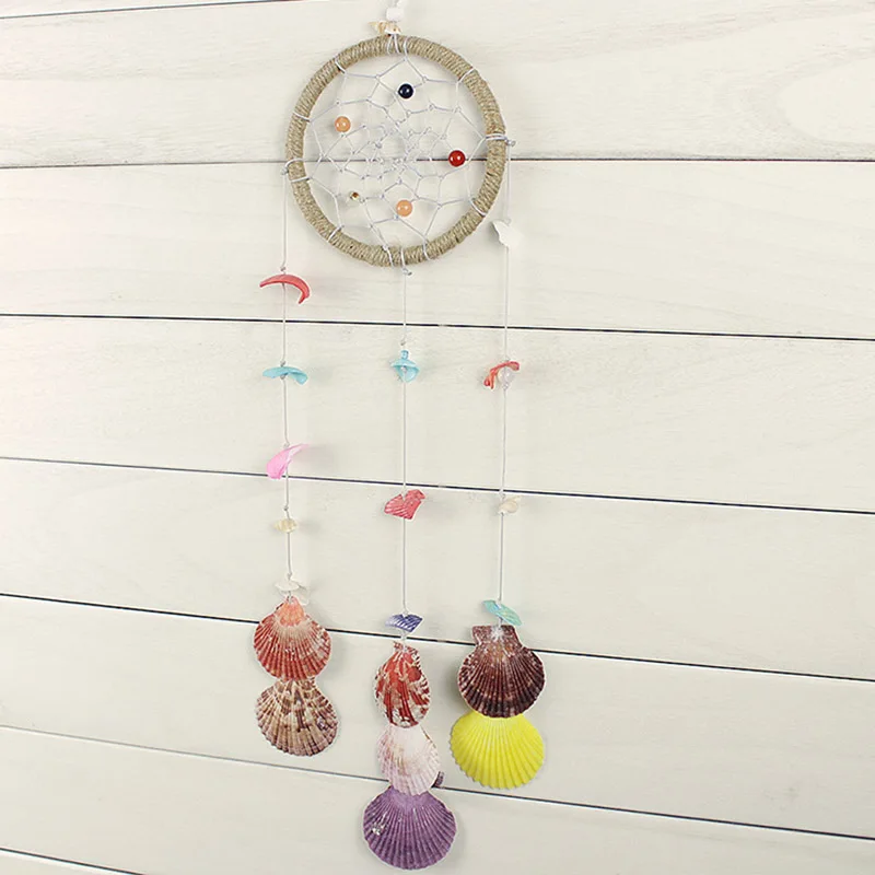 Kühlen erfrischenden sommer strand shell dreamcatcher anhänger möbel anhänger idyllischen stil shell wind glocke freund geburtstag geschenk