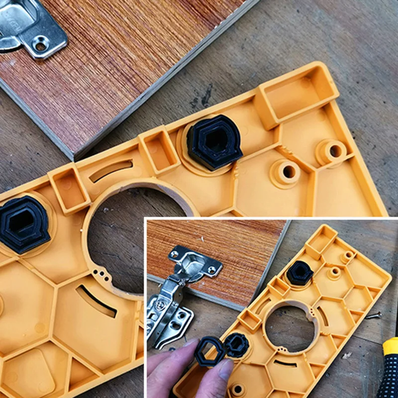 

35MM Concealed Hinge Jig Boring Hole Drill Guide Cutter Bit Set For Kreg System