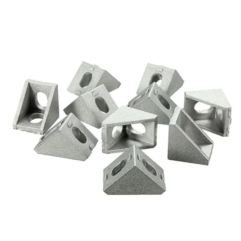 

10 Pcs Aluminum Corner Fitting L Shape Right Angle Bracket Fastener Connector Extrusion Industrial Aluminum Profile