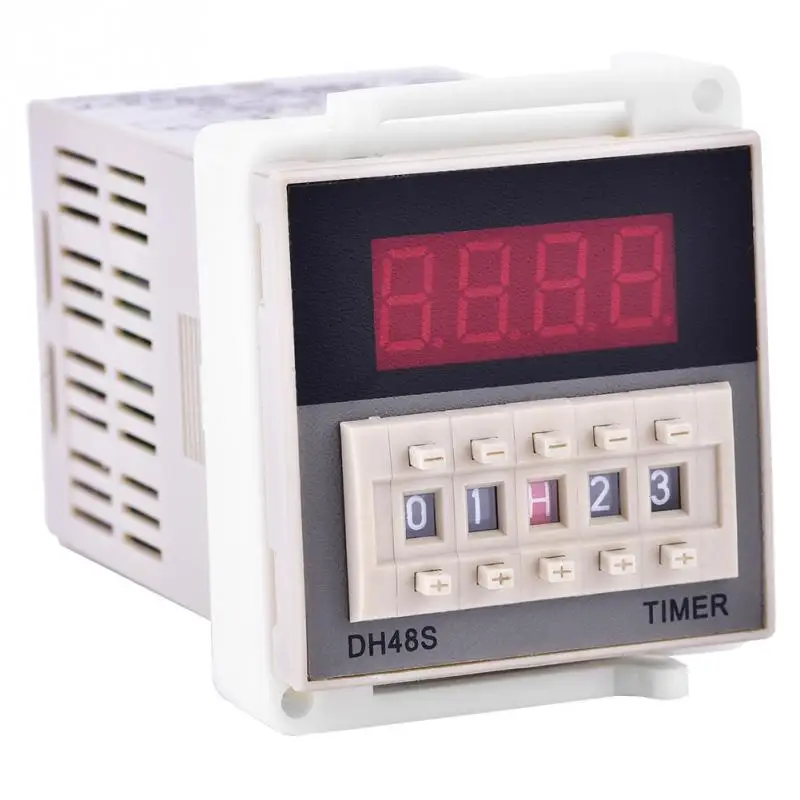 

Digital Time Relay DH48S-2Z 220V Time Relay Digital Display Double Time Delay Relay Large Capacity Relay for Factory Workshops