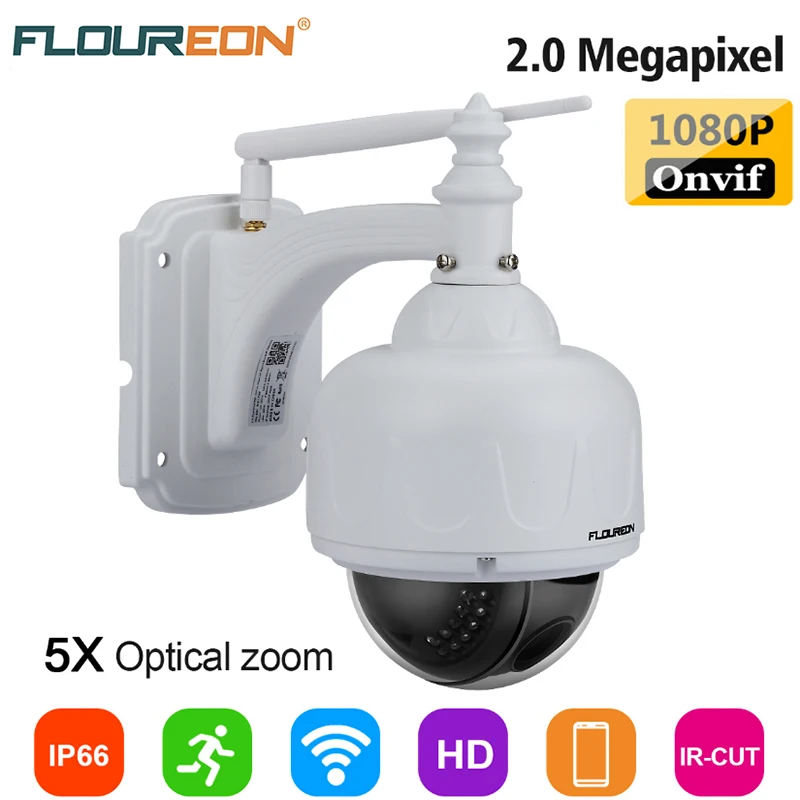 Беспроводная ip камера FLOUREON 1080P с Wi Fi система видеонаблюдения наблюдения 5X ZOOM IR CUT