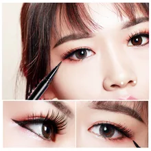 Черная жидкая подводка для глаз Ручка Водонепроницаемая подводка для глаз Косметическая длинная жидкость длительного эффекта быстросохнущая натуральная подводка для глаз карандаш