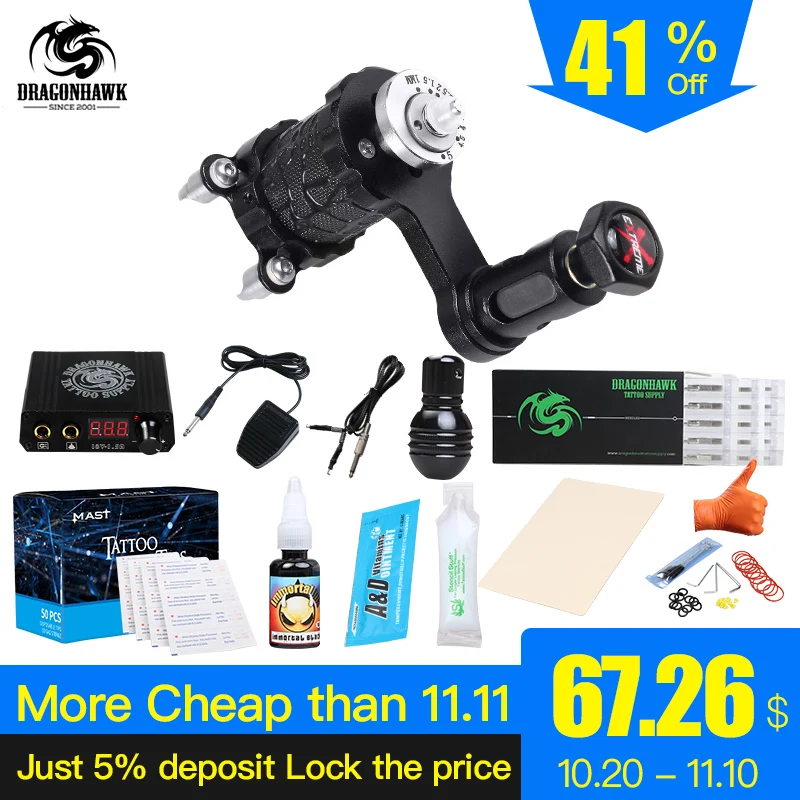 Professional Tattoo Kit Rotary Machine Set With LCD Mini Power Needles Tattoo Pedal Switch Supply цена Professional Tattoo Kit Rotary Machine Set With LCD Mini Power Needles Tattoo Pedal Switch Supply цены онлайн