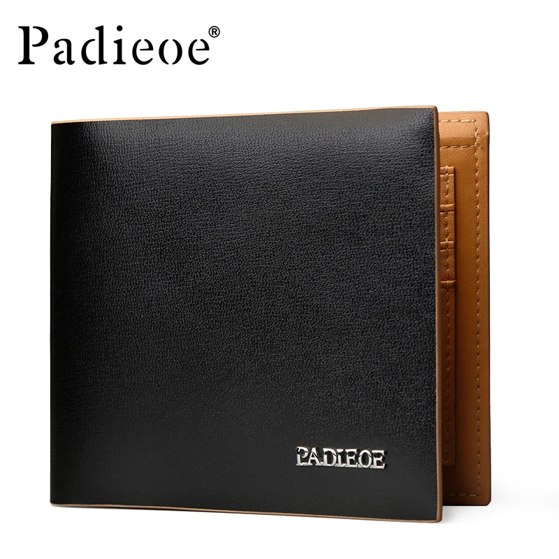 Padieoe кошелек мужской клатч маленький кошелек зажим для денег натуральная кожа интеллектуальный ретро