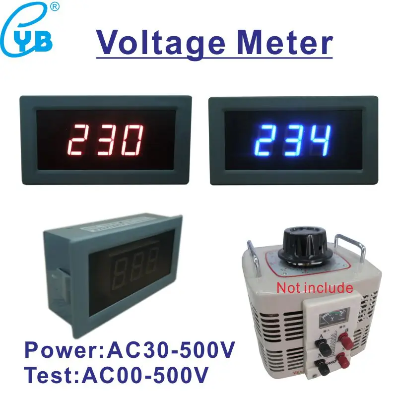 US Stock LCD Volt Meter AC 80-500V For 110V AC Power Doesn't Require A Power 