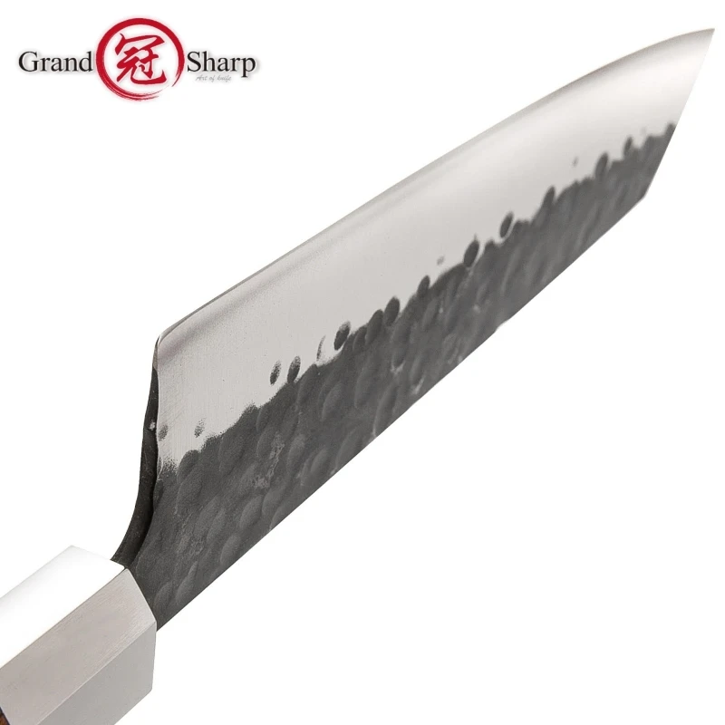 Новинка, Grandsharp, ручной работы, нож шеф-повара, японские кухонные ножи, Kiritsuke PRO, инструменты для нарезки, приготовления пищи, африканская деревянная ручка, подарочная коробка