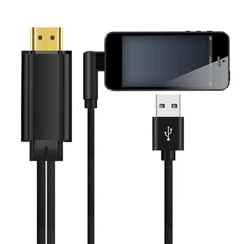 

90 Degree USB HDMI Converter for Lightning to HDMI Cable TV Digital AV Adapter for iPhone X 8 7 6 iPad to HDMI Mirror Cable
