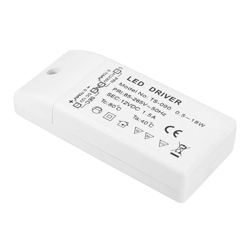 CLAITE высокое качество AC85 265V для DC12V 18 Вт Светодиодный драйвер Питание трансформер