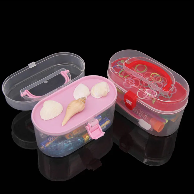 

Plastic Mini Double Layer Home Container Desktop Organizer Cosmetic Storage Box First Aid Emergency Medicine Kit Multifunction