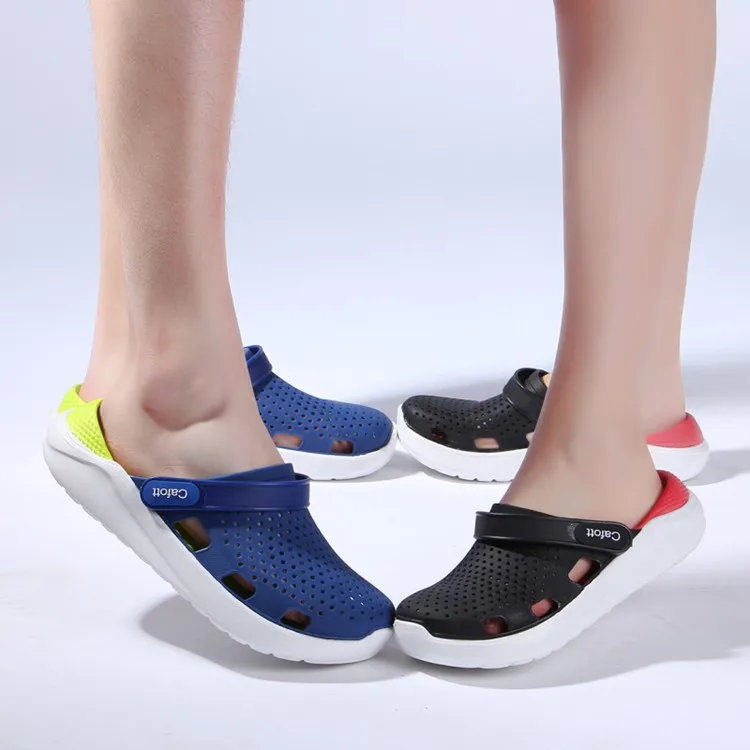 Goede Vrouwen Muilezels   Klompen 2019 Zomer PVC Meisje Flat met Sandalen Brethable Wearable Strand Toevallige Slippers Schoenen Grote Maat 36  45