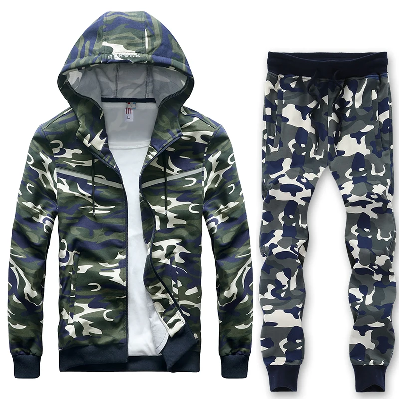 

Sporting Sets Mens Big Size 8XL sweat Suit Cool Style Hip Hop Camouflage Loose Clothes Men Sportsuit Windproof tracksuit Set