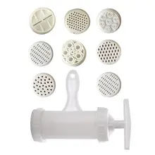 DIY домашний лапша производитель слайсер резак пластик Мини Руководство лапши машина паста инструменты кухонные аксессуары+ 7 пресс-формы