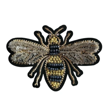 

Handmade Bead Bee Beaded Patch For Clothing Sew On Beading Applique Clothes Shoes Bags Decoration Patch Diy Apparel