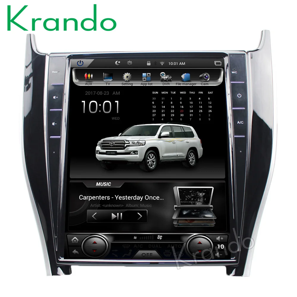 

Krando Android 6.0 12.1" Vertical screen car multimedia player GPS for Toyota Harrier navigation navigation entertainment BT