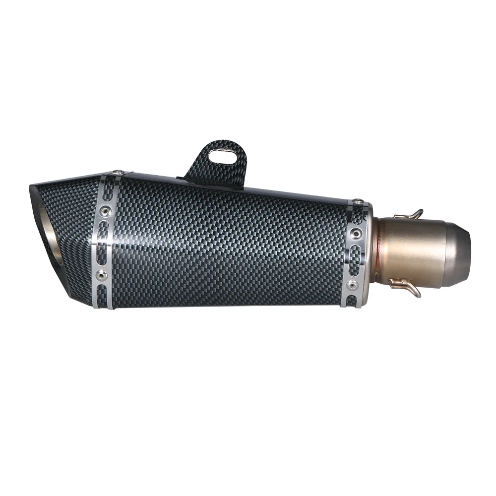 

38mm-51mm Refit Exhaust Artificial Carbon Fiber Pipe Small Hexagon Style For Motorcycle Atv Universal