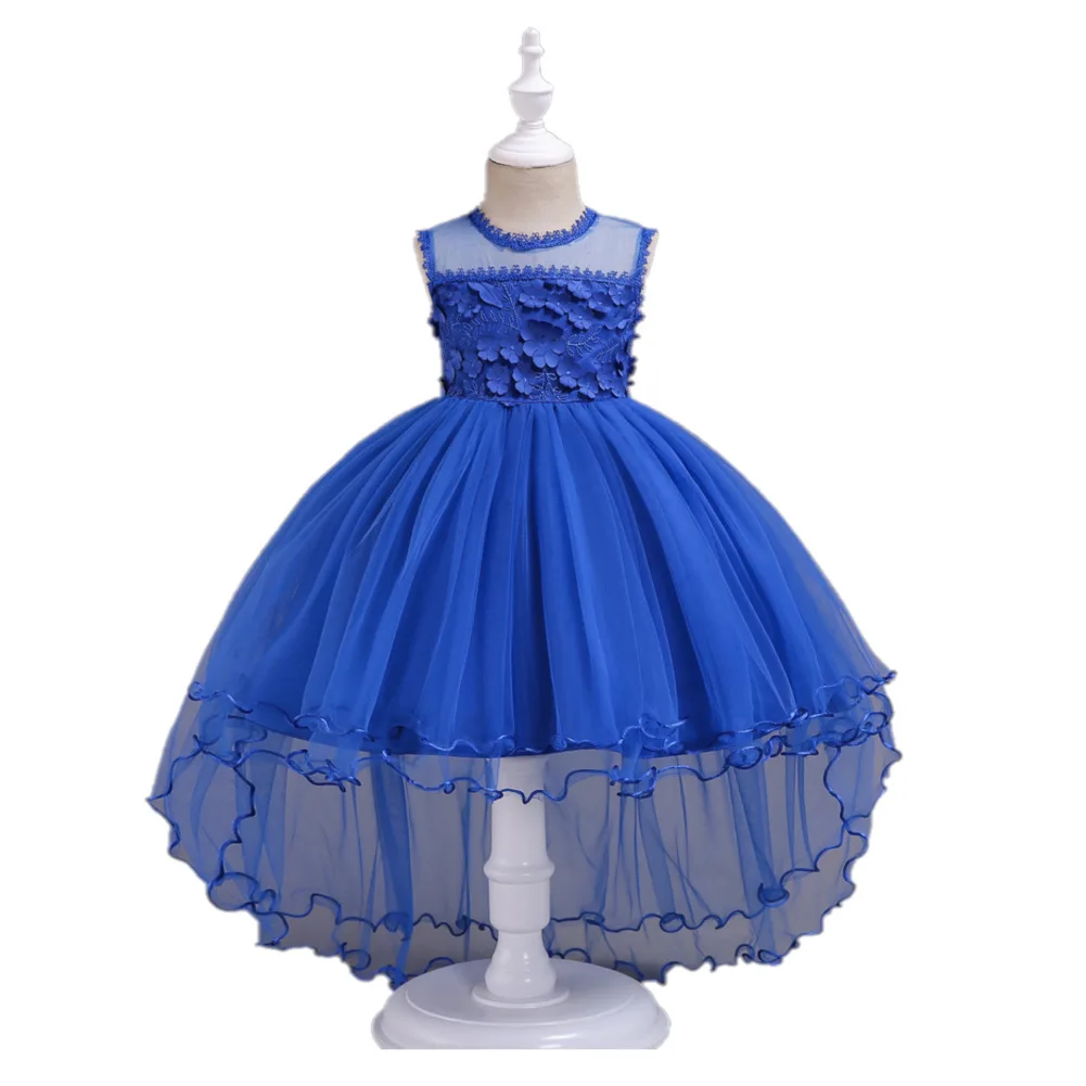 

Children Birthday Party Dresses Baby Girls Clothes Sleeveless Mesh Princess Dress Infant Party Costume 2-14 years Vestidos