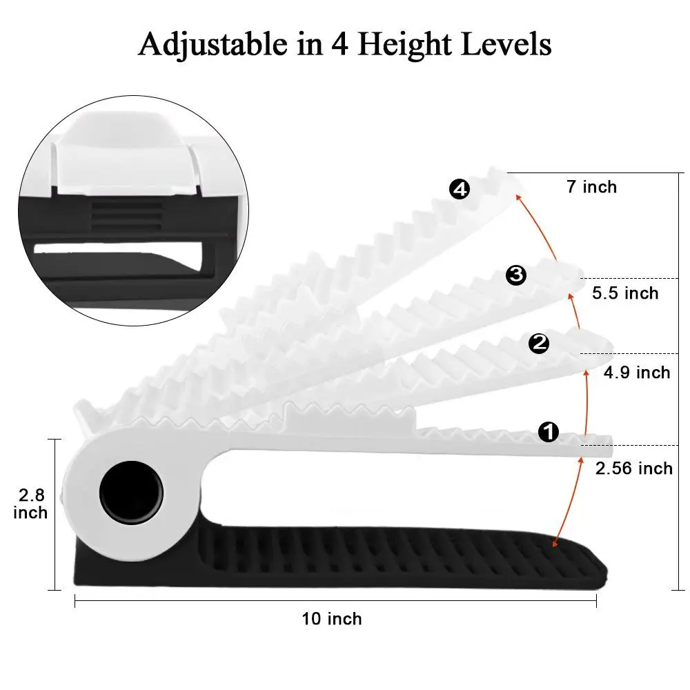8 قطعة دائم قابل للتعديل أداة تنظيم الأحذية الأحذية دعم فتحة الفضاء توفير حجرة خزانة الأحذية موقف تخزين الرف علب الأحذية