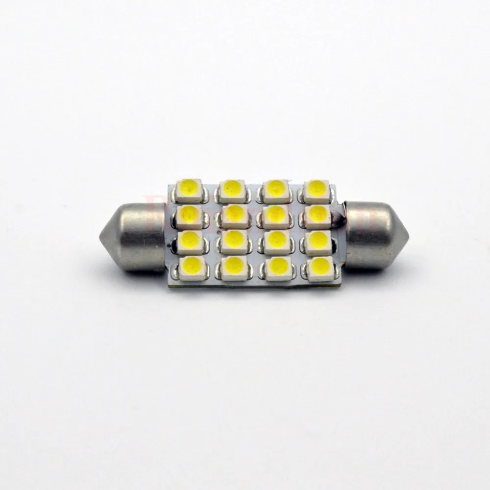 2x C5W led C10W лампы салона светильник гирлянда 41 мм 16SMD 3528 Чтения Купол лампы 12V 4300K теплый белый 6000K белый