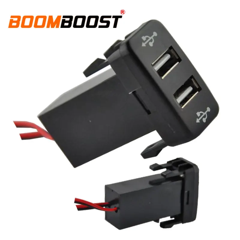 Hot for Suzuki ABS 12V 2.1A Dual USB Car Charger Socket Dashboard Phone